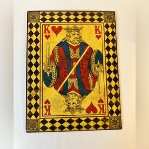 Metal sign king of hearts playing cards sign
